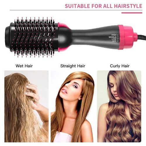 3-in-1 One-Step Hair Dryer, Volumizer & Straightening Brush
