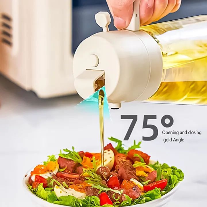 2-in-1 Oil Sprayer & Storage Glass Bottle