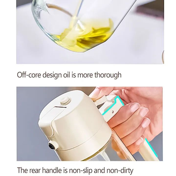 2-in-1 Oil Sprayer & Storage Glass Bottle
