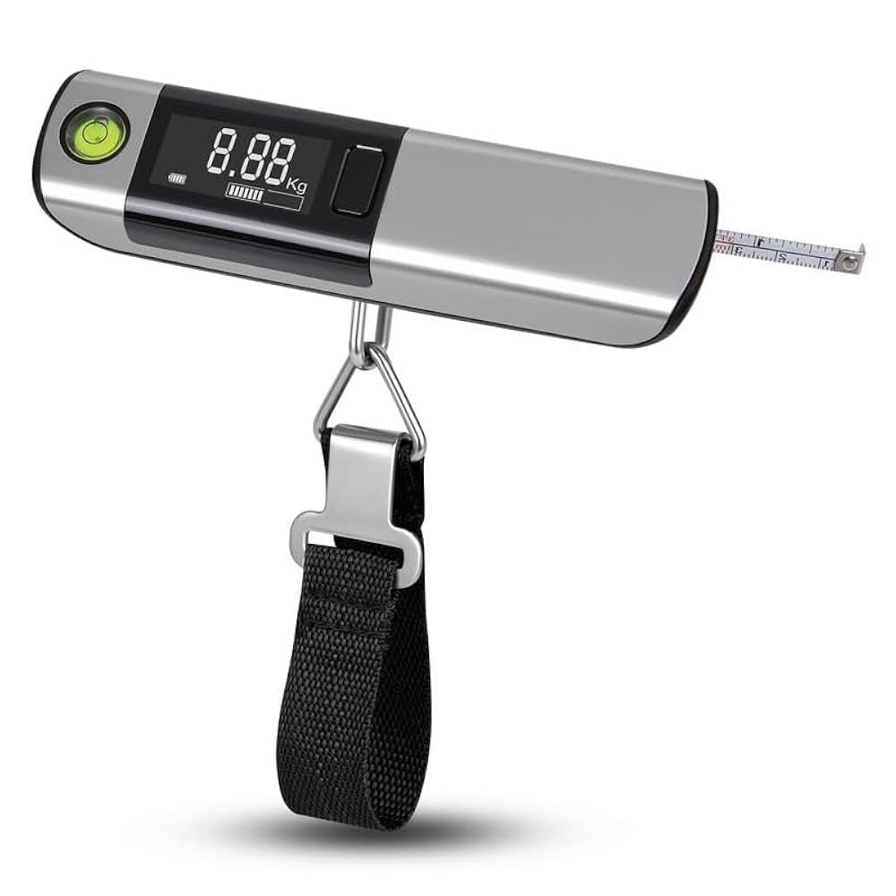 50KG Digital Luggage Scale with LCD Display – Portable Hanging Suitcase Scale