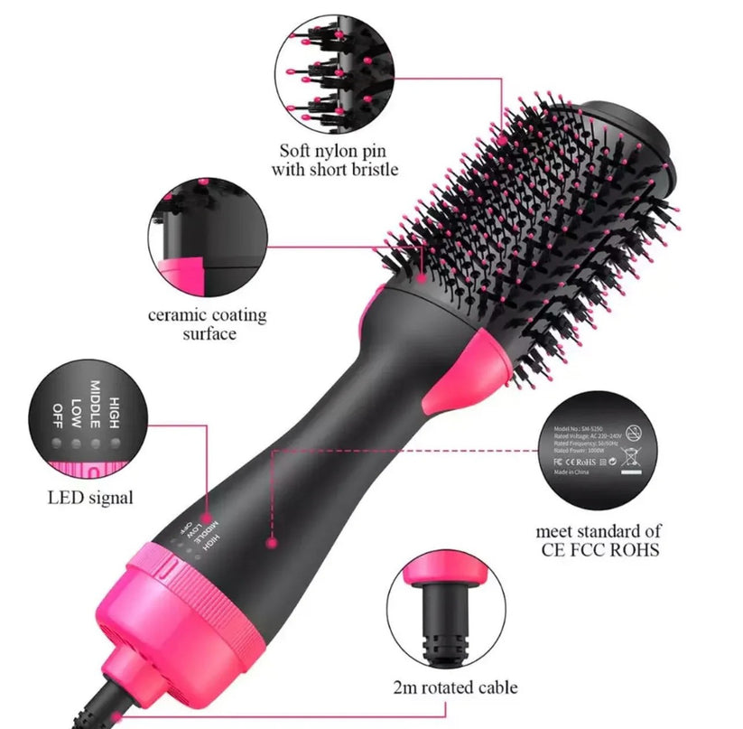 3-in-1 One-Step Hair Dryer, Volumizer & Straightening Brush