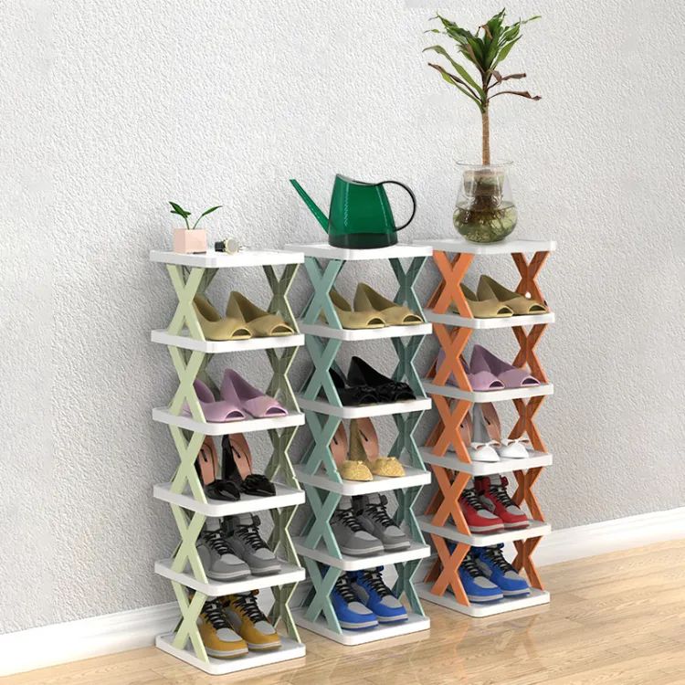 6-Layer X-Shape Stackable Shoe Rack
