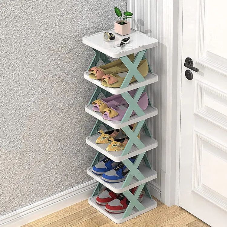 6-Layer X-Shape Stackable Shoe Rack