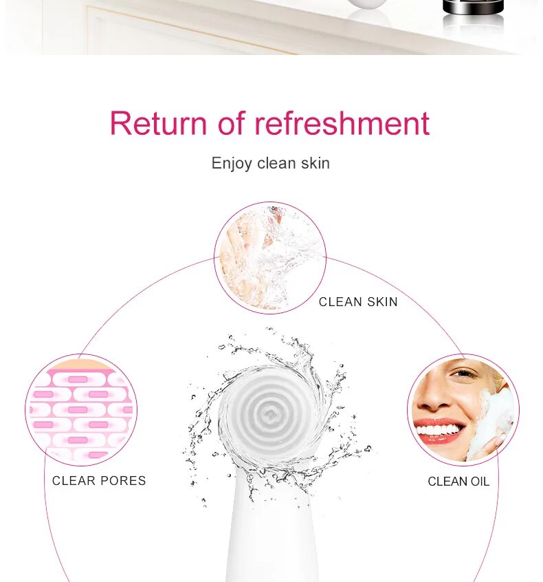 5-in-1 Electric Facial Cleanser & Skin Pore Cleaner Blackhead Remover