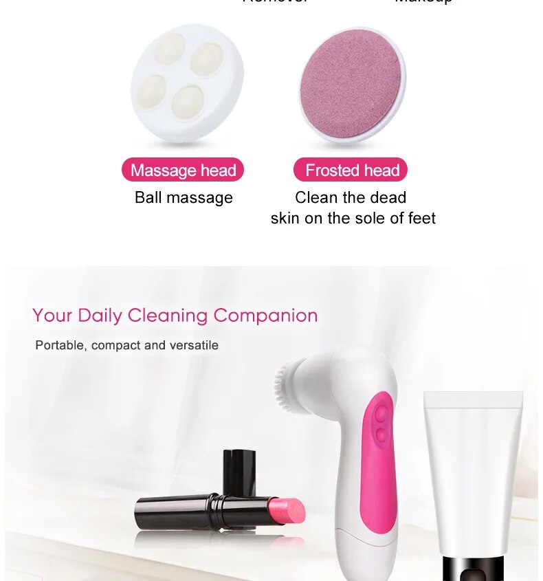 5-in-1 Electric Facial Cleanser & Skin Pore Cleaner Blackhead Remover