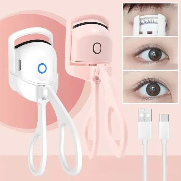 USB Rechargeable Electric Heated Eyelash Curler ā Quick Heating, Long-Lasting Curl
