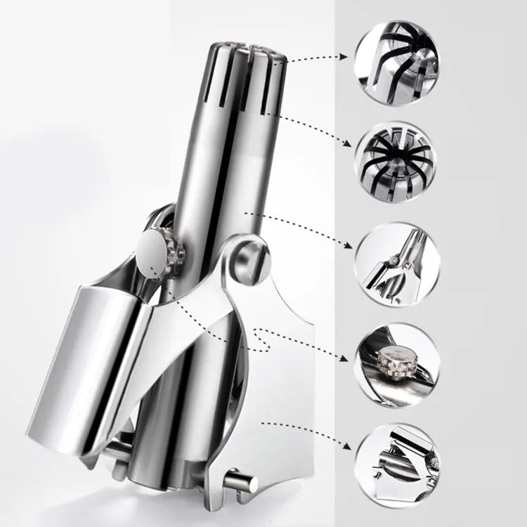 Manual Nose Hair Trimmer – Stainless Steel Mini Portable