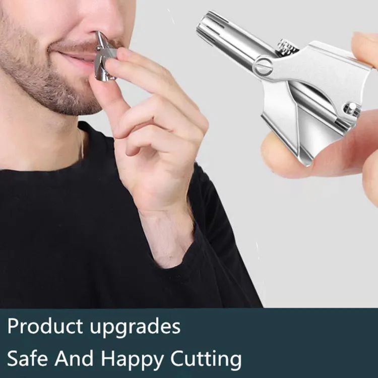 Manual Nose Hair Trimmer – Stainless Steel Mini Portable