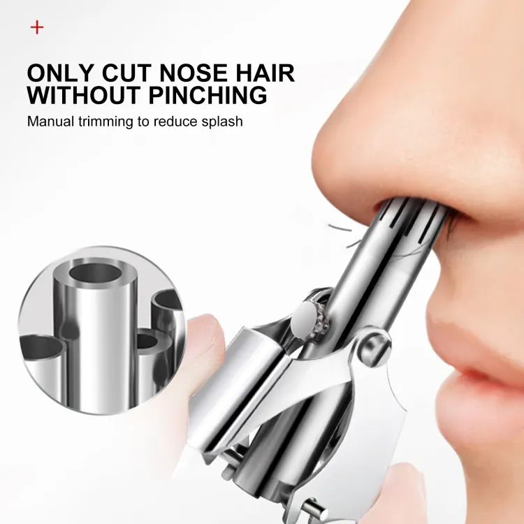 Manual Nose Hair Trimmer – Stainless Steel Mini Portable