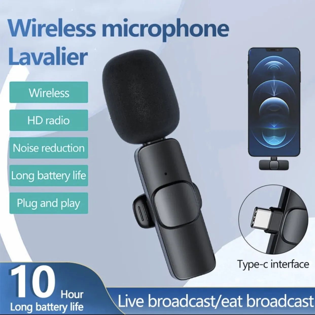K8 Wireless Microphone – Plug & Play Vlogging Mic for Android Type