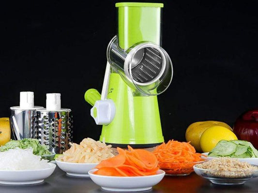 Manual Vegetable Cutter & Round Slicer 3-in-1 Multifunctional Food Processor