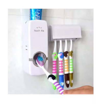 Automatic Toothpaste Dispenser with Toothbrush Holder