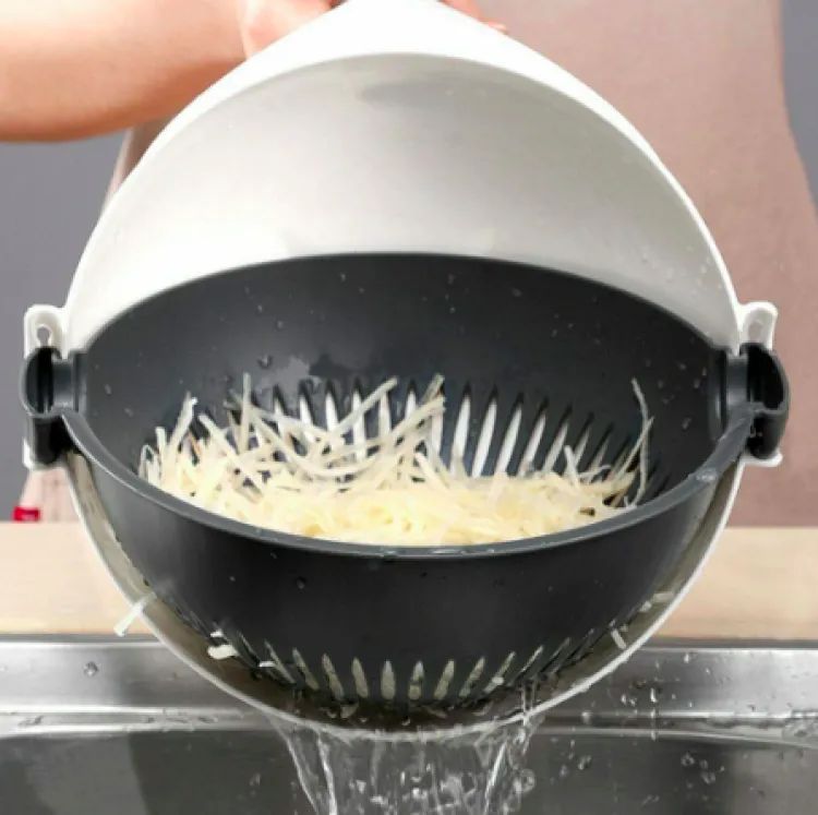 9-in-1 Multifunction Vegetable Cutter with Drain Basket