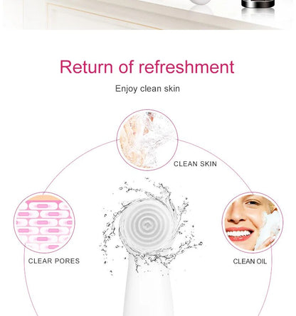 5-in-1 Electric Facial Cleanser & Skin Pore Cleaner Blackhead Remover
