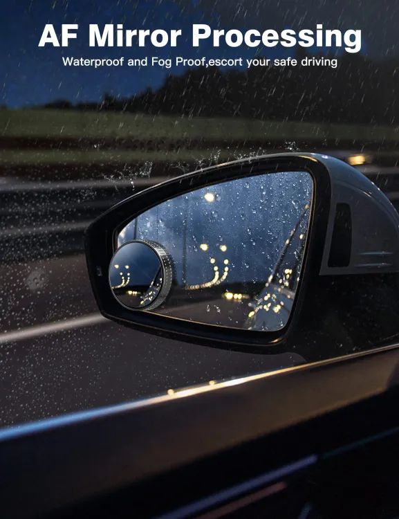 360° Adjustable Round Blind Spot Mirror HD Glass Convex Rear View Side Mirror for Cars