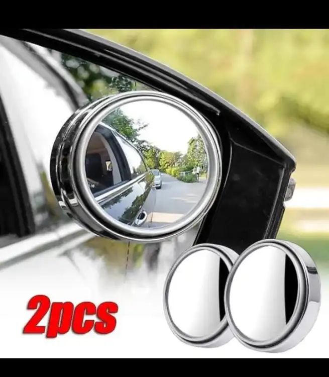 360° Adjustable Round Blind Spot Mirror HD Glass Convex Rear View Side Mirror for Cars