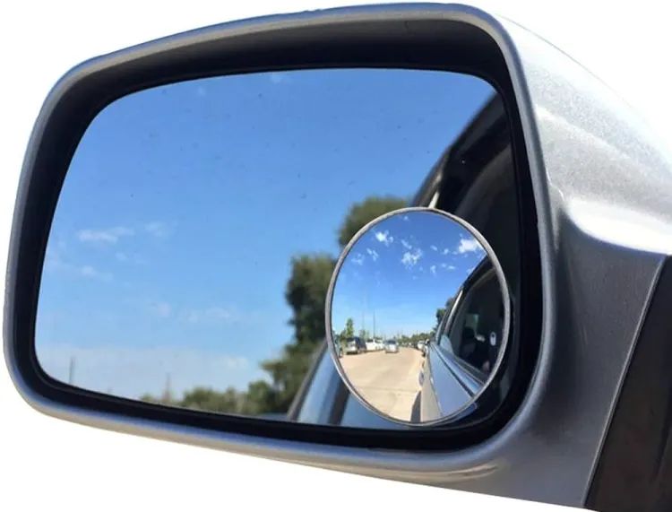 360° Adjustable Round Blind Spot Mirror HD Glass Convex Rear View Side Mirror for Cars