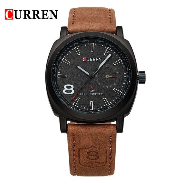 Curren Men’s Luxury Quartz Watch – Chronograph, Stainless  Leather/Metal Strap