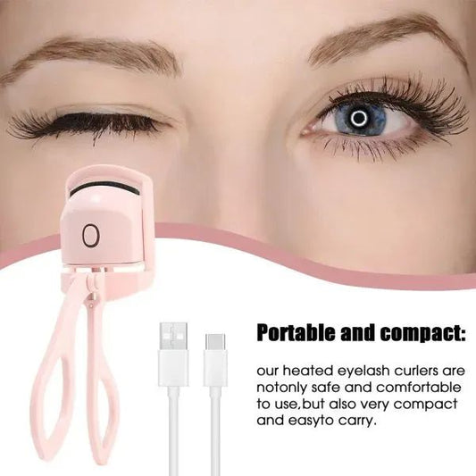 USB Rechargeable Electric Heated Eyelash Curler – Quick Heating, Long-Lasting Curl
