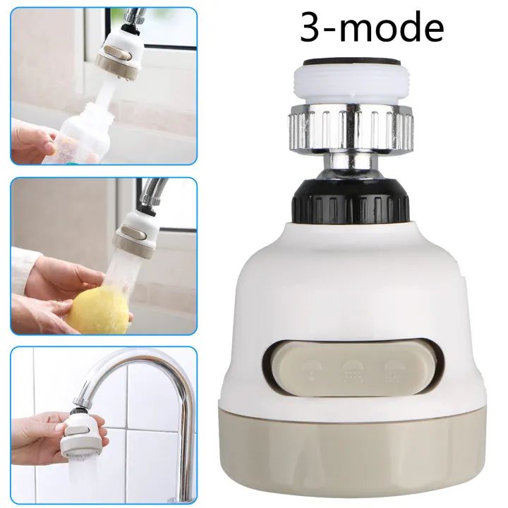 360° Rotating Water Saving Tap Extender Aerator for Kitchen & Bathroom
