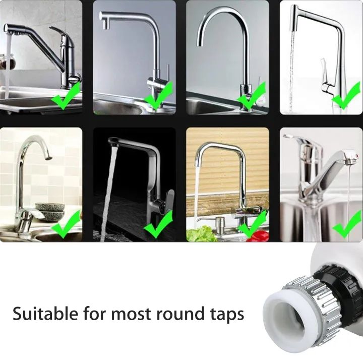 360° Rotating Water Saving Tap Extender Aerator for Kitchen & Bathroom