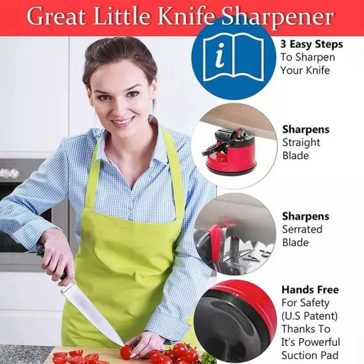 Professional Kitchen Knife Sharpener with Non‑Slip Suction Cup