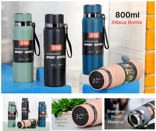 800ml Smart LED Temperature Display Water Bottle