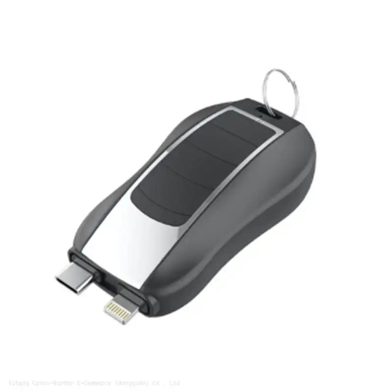 2-in-1 Keychain Portable Power Bank  Emergency Wireless Charger