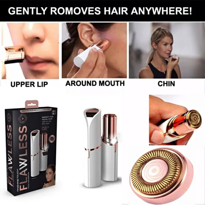Rechargeable Flawless Hair Removal Machine for Women – Painless Facial Hair Remover